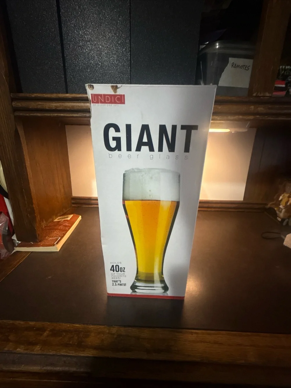 Undici 40 oz Giant Beer Glass 2.5 Pint w/ Original Box